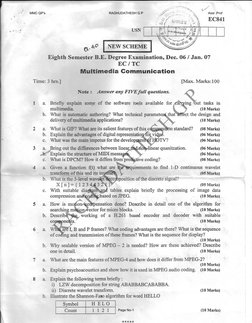 Multimedia Communication Question Papers | PDF