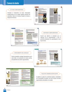 8
Índice
8
Índice
Conoce tu texto
LECTURA COMPLEMENTARIA
Orientada al tratamiento de textos relacionados 
temáticamente con l