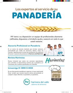 Asesoría Profesional en Panadería
Es un centro de atención diseñado para brindar asistencia 
personalizada por medio de semin