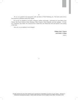 iv
 We are very grateful to the management, staff, and editors of C&E Publishing, Inc. This book could not have
been prepared