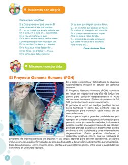 8
Iniciamos con alegría
Miramos nuestra vida
El Proyecto Genoma Humano (PGH)
En el siglo xx científicos y laboratorios de div