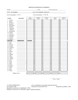 PROTOCOLO DE RESPUESTAS TEPROSIF-R
Nombre: