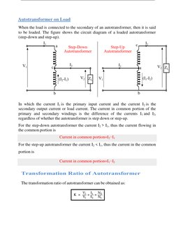 Autotransformer on Load 
When the load is connected to the secondary of an autotransformer, then it is said 
to be load