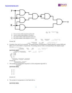 byjusexamprep.com  (https://byjusexamprep.com/)
 
3 
 
a. Two or more of the inputs P, Q, R are ‘0’ 
b. Two or more of the