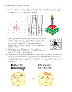 6. An isometric grid is a grid of dots in which each dot is equidistant from the six dots
closest to it, as shown below left.