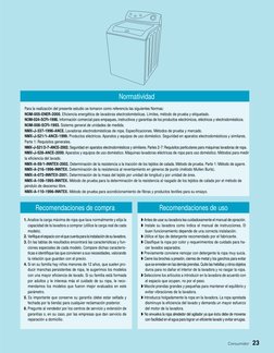 Consumidor 23
Normatividad
Para la realización del presente estudio se tomaron como referencia las siguientes Normas:
NOM-005