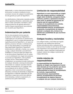 Tabla de contenido
iv	
powermax65/85  Manual del operador
GARANTíA
Septiembre 2010
W-2 
Información de cumplimiento 
GARANTíA