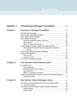 Section 1
Introducing Storage Foundation ..................... 23
Chapter 1
Overview of Storage Foundation ..................