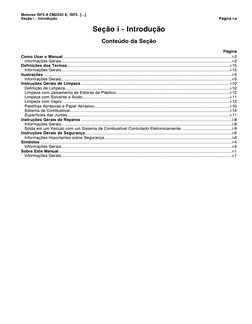 Motores ISF2.8 CM2220 E; ISF2. [...]
Seção i - Introdução
Página i-a
Seção i - Introdução
Conteúdo da Seção
Página
Como Usar