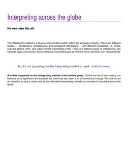 Global Interpreting Market Insights | PDF | Language Interpretation ...