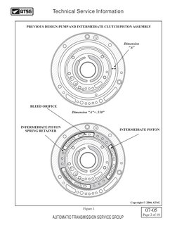 Dimension
"A"
Dimension "A"= .550"
INTERMEDIATE PISTON
INTERMEDIATE PISTON
SPRING RETAINER
BLEED ORIFICE
PREVIOUS DESIGN PUMP