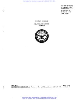 MIL-STD-278F Welding Specifications | PDF | Welding | Construction