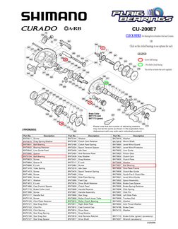 shimano curado 200dhsv parts Reel Part Series-Name__Serrano South Creek Ltd. Fly MODEL:SASD10HL