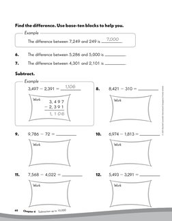 60     
   Chap
ter 4
  Su
btraction up to 10,000
© 2009 Marshall Cavendish International (Singapore) Private Limited
Work
Ex