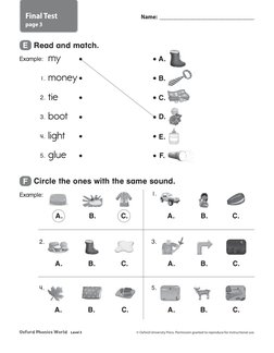 Name: ______________________________________
Final Test
page 3
OXford Phonics World  Level 3	
© Oxford University Press. Perm