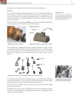 Máquinas rotativas de corriente continua 
121
Tres aspectos son importantes al hilo del elemento de conmutación:
Colector
Es