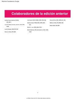 Colaboradores  de  la  edición  anterior
CEN,  EMT-1
FAÉN
CNA
FAÉN
Ruthie  Robinson,  RN,  doctorado  (C),  CEN,  CCRN,
Lauri