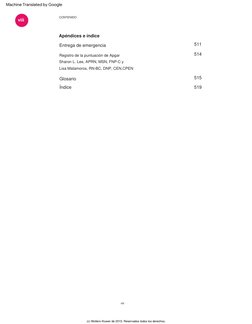 CONTENIDO
viii
(c)  Wolters  Kluwer  de  2015.  Reservados  todos  los  derechos.
viii
519
514
515
511
Índice
Entrega  de  em