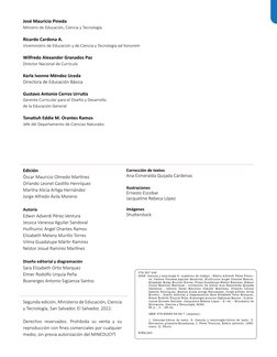 Edición 
Óscar Mauricio Olmedo Martínez
Orlando Leonel Castillo Henríquez
Martha Alicia Artiga Hernández
Jorge Alfredo Ávila