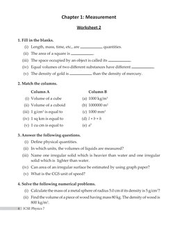 ICSE Class 7 Physics Worksheets Overview | PDF | Heat | Sound