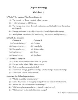 ICSE Class 7 Physics Worksheets Overview | PDF | Heat | Sound