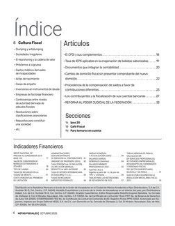4
NOTAS FISCALES | OCTUBRE 2025
Índice
Distribuido en la República Aeúicana a través de la enión de poceadores en la Ciudad d
