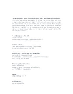 200+1 prompts para educación: guía para docentes innovadores. 
Todos los derechos reservados © 2024. Los contenidos en este