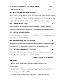 Digital Principles and System Design Syllabus | PDF | Computer Science ...