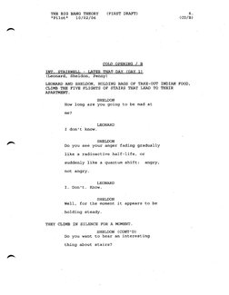 Pilot Script - Big Bang Theory | PDF | Television Series | American ...