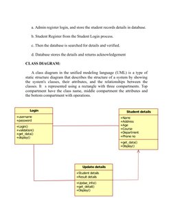 a. Admin register login, and store the student records details in database.
b. Student Register from the Student Login proces