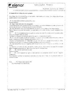 Los códigos de error se identificar; C.DI: un numere inter-nítentc en ti .nspiay. Les códigos de error que 
pueden aparecer s