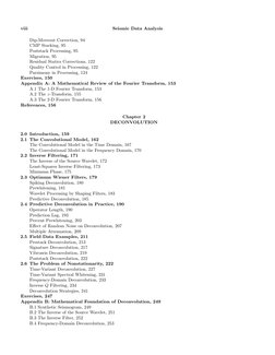 viii
Seismic Data Analysis
Dip-Moveout Correction, 94
CMP Stacking, 95
Poststack Processing, 95
Migration, 95
Residual Static
