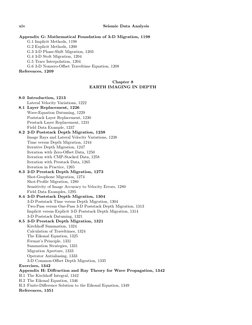 xiv
Seismic Data Analysis
Appendix G: Mathematical Foundation of 3-D Migration, 1198
G.1 Implicit Methods, 1198
G.2 Explicit