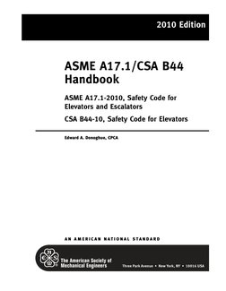 ASME A17 1 Safety Code For Elevators and Excalators PDF | PDF ...