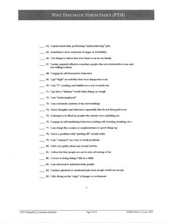 Post Traumatic Stress Index (PTSI) Test | PDF | Psychological Trauma ...