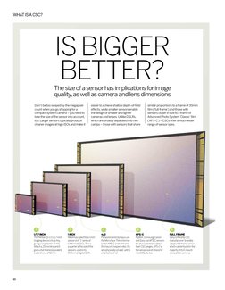 10
WHAT IS A CSC?
Don’t be too swayed by the megapixel 
count when you go shopping for a 
compact system camera – you need to