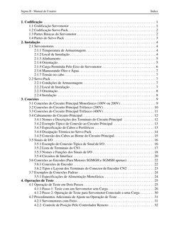 Sigma II - Manual do Usuário
Índice
1. Codificação  . . . . . . . . . . . . . . . . . . . . . . . . . . . . . . . . . . . . .