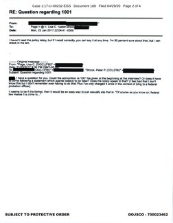 SUBJECT TO PROTECTIVE ORDER
DOJSCO - 700023462
Case 1:17-cr-00232-EGS   Document 188   Filed 04/29/20   Page 2 of 4
