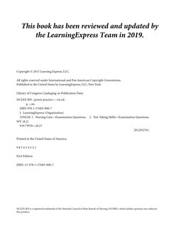 Copyright © 2013 Learning Express, LLC. 
All rights reserved under International and Pan American Copyright Conventions.