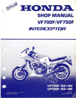 Honda VF700F/VF750F Shop Manual | PDF | Machines | Mechanical