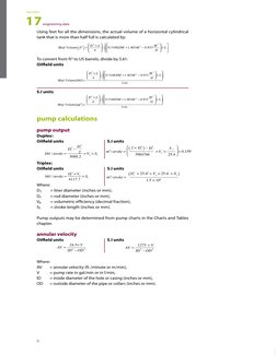 
Section
17 engineering data
Using feet for all the dimensions, the actual volume of a horizontal cylindrical 
tank that is