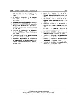 G. Ruiz y D. 
Acosta /Ciencia Vol. 5, No 
3 (1997) 205-211 
Columbia Universiíy Press, (USA), pp.456, 
1981. 
2. AVILAN L.. R
