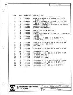 Gardner Denver DW7-22 Drawworks Parts List | PDF