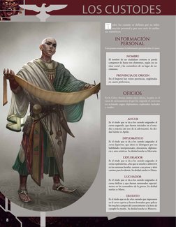 T
odos los custodes se definen por su infor-
mación personal y por una serie de atribu-
tos numéricos.
INFORMACIÓN 
PERSONAL