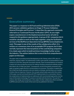 ©BioPhorum Operations Group Ltd   |   April 2020
Continued Process Verification : An industry position paper with example pla