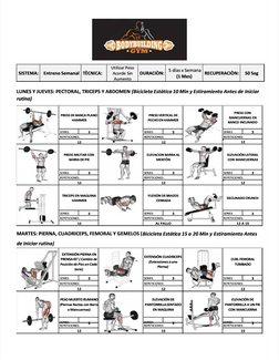  
 
SISTEMA: 
SISTEMA: Entreno 
Entreno Semanal 
Semanal TÈCNICA:
TÈCNICA:
Utilizar Peso
Utilizar Peso
Acorde Sin
Acorde Sin