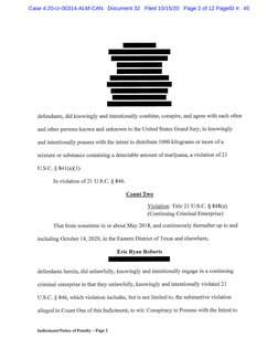 defendants, did knowingly and intentionally combine, conspire, and agree with each other
and other persons known and unknown