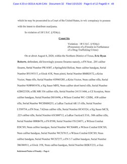 which he may be prosecuted in a Court of the United States, to wit: conspiracy to possess
with the intent to distribute marij