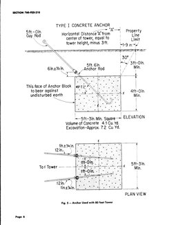SECTION 760-925-210 
Page 6 
5ft.- Oin. 
Guy Rod 
\ 
This face of Anchor Block 
to bear against 
undisturbed earth 
4ft-Oin.