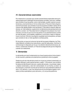 7
IV. Características esenciales
Por tratarse de un proceso que reviste características especiales tiene prin-
cipios propios
